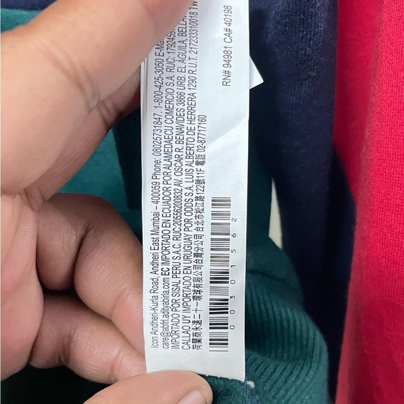 FOREVER 21 AUTHENTIC STRIPES RING CHAIN RED,BLUE & GREEN SWEATSHIRT FOR WOMEN’S - Picture 4 of 5